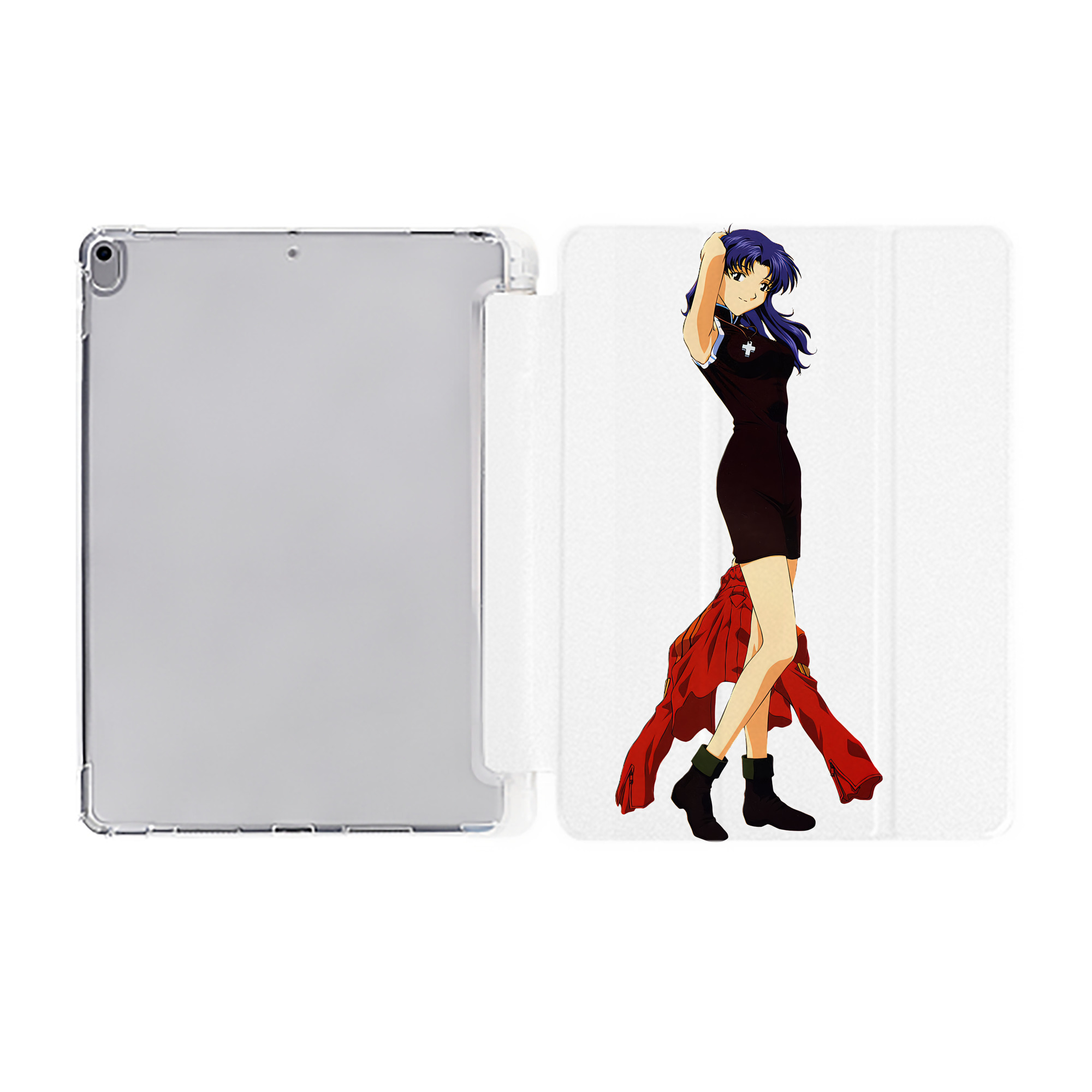 （画像用） EVA 新世紀エヴァンゲリオン IPad ケース ペン収納付き 三つ折りスタンド PUレザー×シリコン 対応機種9.5/10.5/10.9インチ